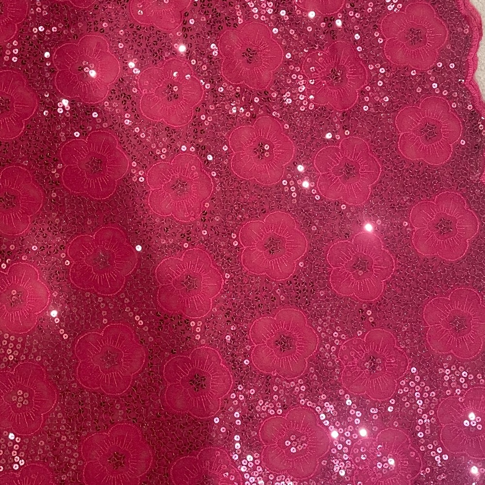 Sequin flower shawl
